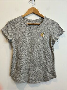 Old Navy Heather grey embroidered hi t shirt